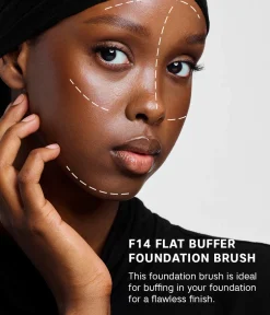 CAIA Cosmetics Sminkborstar|Foundation<FLAT BUFFER FOUNDATION BRUSH F14